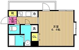 ラフォンテ高円寺 3階1Kの間取り