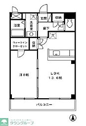 レーブロジュメン 3階1LDKの間取り