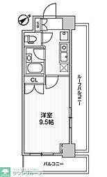 アパートメンツ練馬北町 8階1Kの間取り