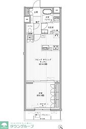 クラルテラセ新宿富久 2階1LDKの間取り