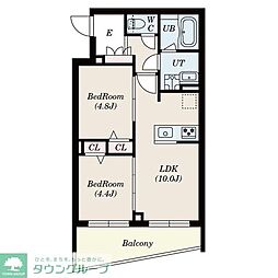 S-RESIDENCETAKAIDOEAST 2LDKの間取図画像