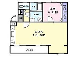 アプリーレ吉祥寺 1LDKの間取図画像