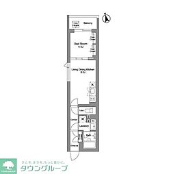 スタイリオ桜新町 1LDKの間取図画像