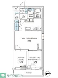 プラネソシエプラス桜台 1SLDKの間取図画像
