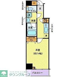 ディアレイシャス高井戸 1Kの間取図画像