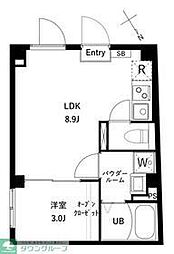 杉並区桃井1丁目マンション 1LDKの間取図画像