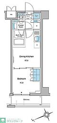 ルフォンプログレ中野坂上 1DKの間取図画像