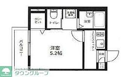 フェリーチェ阿佐ヶ谷2 1Kの間取図画像