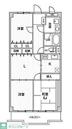 ピア・グランデ弐番館 3DKの間取図画像