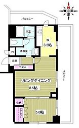 パームス鷺宮 1LDKの間取図画像