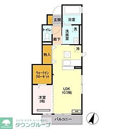 ハイム・ジョルニ 1LDKの間取図画像