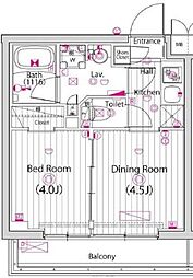 ガーラ練馬グランドステージ 1DKの間取図画像