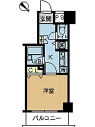 スカイコート富士見台 1Kの間取図画像