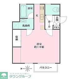 アルファポート中野坂上 ワンルームの間取図画像