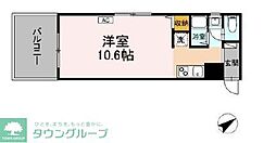 北新宿オークハイツ ワンルームの間取図画像