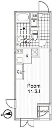 COSMOSREID東高円寺Residence ワンルームの間取図画像