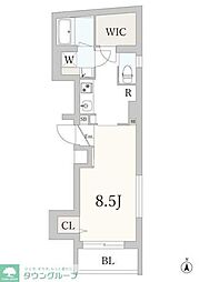 GranDuo高円寺5 1Kの間取図画像