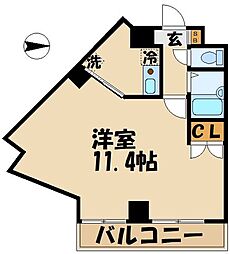 サンテミリオン芦花公園 1Kの間取図画像