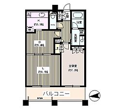 ディアマークスキャピタルタワー 1LDKの間取図画像