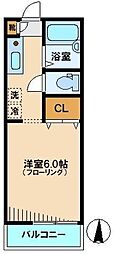 サニーハイツ 1Kの間取図画像