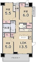 ダイアパレス太田第2 3LDKの間取図画像