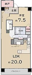 アイランドコート林町 1SLDKの間取図画像
