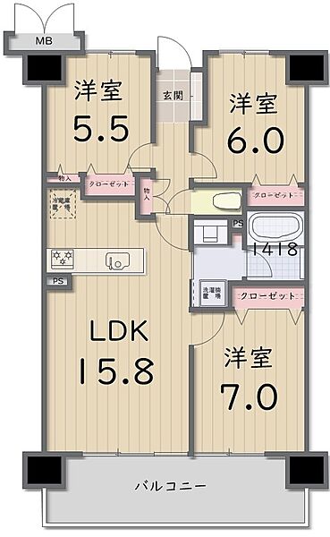 間取りを拡大表示