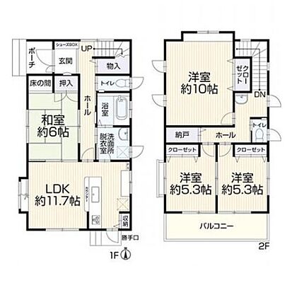 間取り 大垣市鶴見町　中古戸建