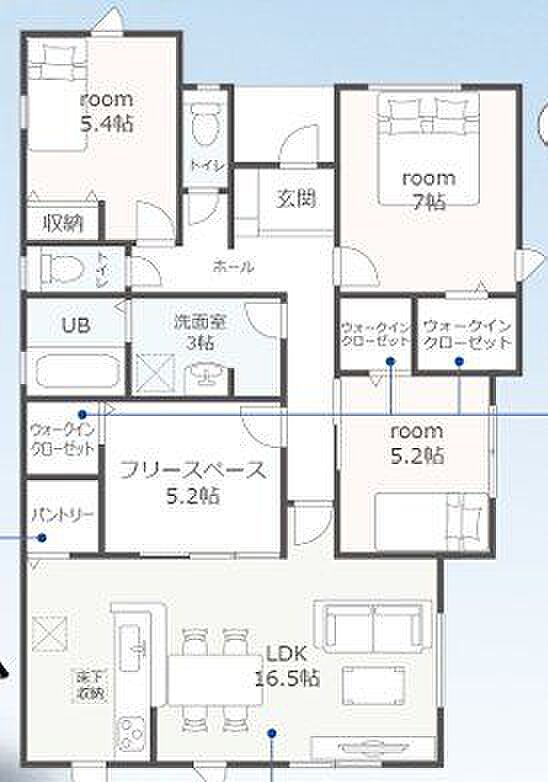 2号棟間取りです。