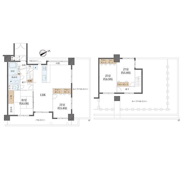 4LDK、価格2990万円、専有面積99.88m2、バルコニー面積17.58m2