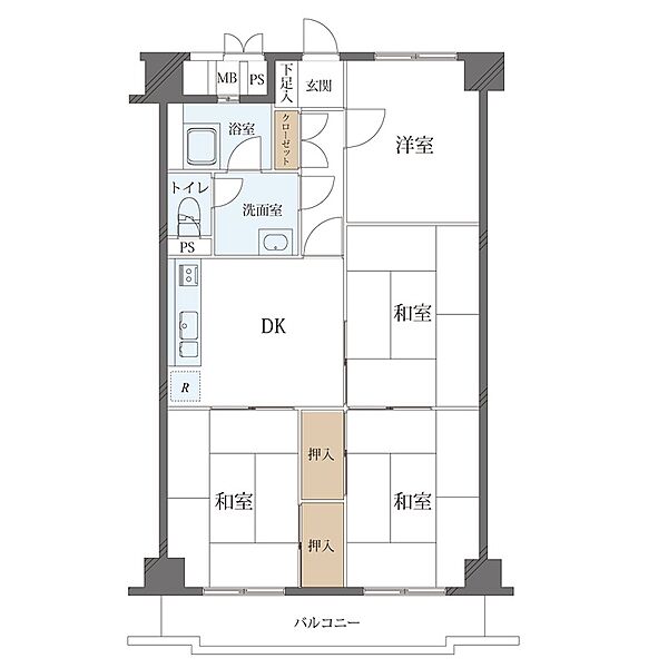 3LDK、価格2340万円、専有面積66.15m2、バルコニー面積6.85m2 ファミリー層にもオススメの3LDKです。