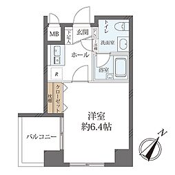 ラフォーレ博多 1Kの間取図画像