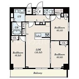 都営新宿線 一之江駅 徒歩6分の賃貸マンション 7階3LDKの間取り