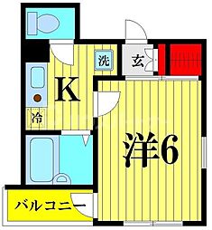 JR総武線 新小岩駅 徒歩4分の賃貸マンション 4階1Kの間取り