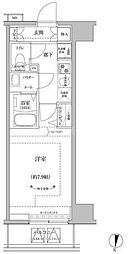 京成押上線 京成立石駅 徒歩6分の賃貸マンション 8階1Kの間取り