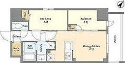 Augusta Residence 新小岩 2DKの間取図画像