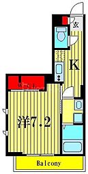 JR総武線 新小岩駅 徒歩9分の賃貸アパート 1階1Kの間取り