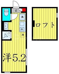 JR総武線 新小岩駅 徒歩10分の賃貸アパート 1階ワンルームの間取り