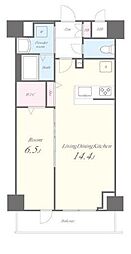 都営新宿線 船堀駅 徒歩9分の賃貸マンション 2階1LDKの間取り