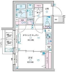 京成押上線 京成立石駅 徒歩10分の賃貸マンション 5階1DKの間取り