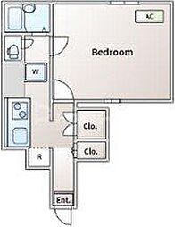 JR総武本線 新小岩駅 徒歩8分の賃貸アパート 1階1Kの間取り