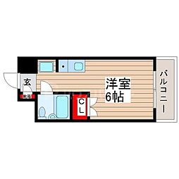 JR総武線 新小岩駅 徒歩8分の賃貸マンション 3階ワンルームの間取り