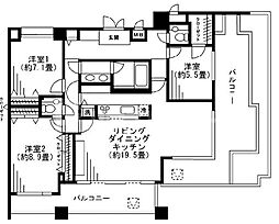 都営新宿線 一之江駅 徒歩1分の賃貸マンション 11階3LDKの間取り