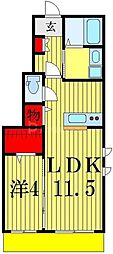京成押上線 京成立石駅 徒歩11分の賃貸アパート 1階1LDKの間取り
