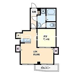 JR総武線 小岩駅 徒歩7分の賃貸マンション 3階1LDKの間取り