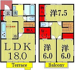 JR総武線 新小岩駅 徒歩26分の賃貸アパート 1階3LDKの間取り