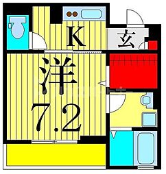 JR総武線 新小岩駅 徒歩15分の賃貸アパート 1階1Kの間取り