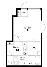 ガレット瑞江 1Kの間取図画像