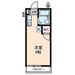 サニーハイツ ワンルームの間取図画像