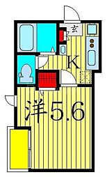 グランクオール 1Kの間取図画像